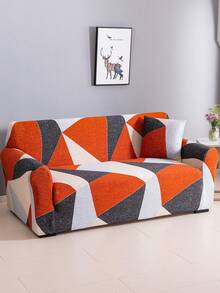 1 件印花弹力沙发套防脏现代沙发套简约风格沙发套装适用于客厅卧室户外沙发保护套 L 形组合躺椅 1/2/3/4 座靠垫套家居装饰沙发沙发 - 桔色 - 查看 5
