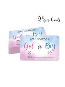 Party Game Gender Reveal Poster Card Shower Supplies Atmosphere Decoration Props For Boys Or Girls Anniversary Gift Pink Or Blue Party Decoration Happy Birthday Party Wedding Gift Bridal Shower Party Voting Card