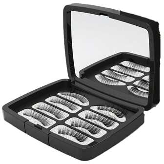 Magnetic Eyelashes Kit With Applicator Tools – 8 Pairs Reusable Lashes, No Glue Needed, Natural Look, Includes Mascara Brush, Eyelash Curler, Storage Box – Lightweight For Daily Makeup & Travel Lash Clusters,Eye Lash Clusters,Individual Eyelashes,Lashes,Fake Lashes
