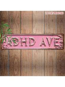 1 Peça Placa de Metal Estilo Vintage ADHD AVE, Placa Decorativa de Parede, Decoração Multiuso Interna/Externa para Casa, Quarto, Bar, Café, Garagem, Fazenda, Sem Necessidade de Energia, Adequada para Várias Festas (Estilo Enviado Aleatoriamente) - Multicolorido - Visão 2