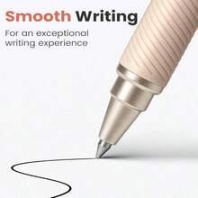 Gel Pens, 5 Pcs Metal Gel Ink Pens, 0.7mm Black Ink Pens For Journaling, Cute Pens For School Office Home, Fancy Pen Set Gifts For Women Men, Red - 紅色 - 查看 3