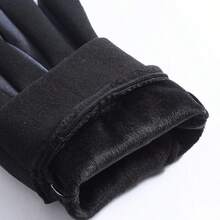 Unisex Minimalist Faux Fur Gloves, Wholesale, Autumn/Winter Warm Fleece Lined Touch Screen Gloves