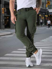 Herren Cargohose - Gürtel inklusive - Neue Cargohose 2025 - hochwertige Hose - gerade Beinform - Hose mit Mehrfachtaschen - Jogger Cargohose - Sport & Outdoor Hose - Berg Outdoor Sport & Lässig - Stadt funktionaler Sport & Outdoor Hose - Sport Lässig Pionier - Straßen Lässig Urlaub - Tarndruck Allover Lässig Outdoor Sport Cargohose mit vielen Taschen, Militärstil, hochwertige Jogger