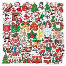 50/100 Peças Adesivos Cintilantes de Natal Feliz, Adesivos de Parede, Embalagem de Presente de Natal, Adesivos Decorativos, Decoração Externa de Presente