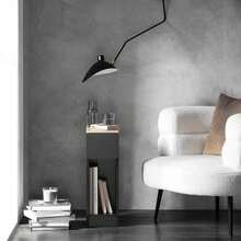 SoBuy Bedside Table With Drawer For Box Spring Bed, Sofa Table, Side Table, Narrow Telephone Table, Nightstand, Bedside Table, Black W X H X D Approx. 20 X 60 X 35 Cm FBT111 - 黑色 - 查看 3