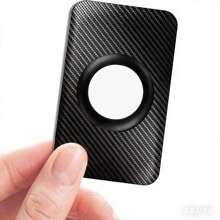 兼容 Apple Airtag 钱包夹 2 个装，超薄插入式卡盒兼容 Apple Air Tag，碳纤维 Airtag 卡夹适用于钱包、背包钱包、手提包、手拿包 - 黑色 - 黑色 - 查看 9