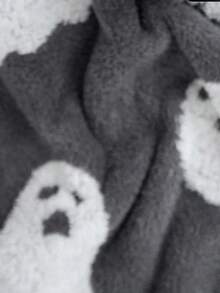 1pc Thin Gray Halloween Ghost Jacquard Polyester Bath Towel, Rectangle 70*140cm Or Kitchen/Face/Hand Towel 34*75cm Or Small Towel 34*34cm, Suitable For Men, Women, Couples, Families, All Seasons, Quick-Drying, Absorbent, Soft, Applicable For Bathroom, Hotel, Gym, Holiday Gifts, Party, Beach Shower Towels For Beaty Salon, Hotel Sports,Home Essentials, Towel, Skin Care - Grey - View 5