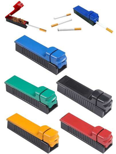 1 pieza Máquina manual portátil y pequeña para enrollar cigarrillos de plástico - Rellenador de tubo único, rodillo manual fácil de usar, sin necesidad de batería