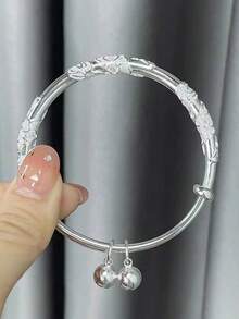 1 Set de Campanas y 1 Brazalete Floral, Adecuado como Regalo para Madre o Amigos, Estilo Innovador, Ligero y Lujoso, Diseño Único - campana - Ver 3