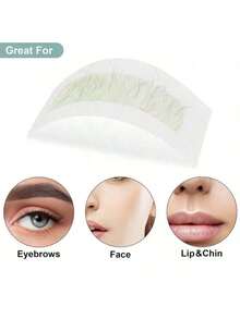 50 piezas Tiras depiladoras de 3 en 1 con miel natural y aloe - Depilación indolora hipoalergénica con toallitas con vitamina E para el cuidado del rostro/cejas/labios/Body (kit de depilación con cera para usar en casa, portátil para viajar)