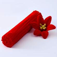 99/299 件红色管道清洁器工艺品，6 种颜色的红色管道清洁器工艺品，圣诞工艺管道清洁器，雪尼尔茎用于艺术和工艺用品 DIY 创意项目 - 紅色 - 查看 16