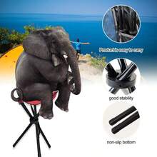 三脚架支撑防滑设计，便携多功能，适用于户外露营和钓鱼工具箱辅助座椅便携式黑色折叠露营凳（50厘米）