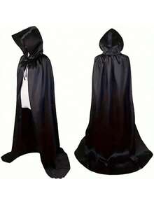 1 件万圣节连帽斗篷，万圣节连帽斗篷女巫服装吸血鬼斗篷巫师长袍角色扮演服装男士，万圣节圣诞斗篷服装派对斗篷