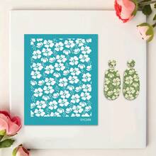 Plantilla de serigrafía de arcilla polimérica con patrón asimétrico, serigrafía de arcilla, utilizada para decorar pendientes de arcilla y otras joyas de arcilla