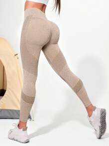 Leggings deportivos con cintura ancha sin costuras