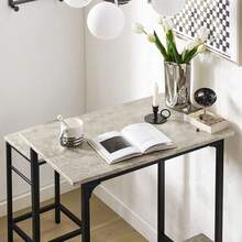 SoBuy OGT10-PF, Bar Set-1 Bar Table And 2 Stools, Home Kitchen Breakfast Bar Set Furniture Dining Set - 灰色 - 查看 7