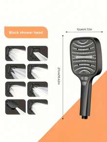 A Powerful Square Shower Head With 8 Spray Modes, Featuring A Large Panel Hand-Held Shower Head And High-Flow Rain Shower, Suitable For Bathroom Shower Systems, A Brand New Summer Shower Product. - Multicolor - View 15