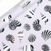 3M 9.84ft*16.93in Happy Birthday Party Gift Wrapping Paper, Valentine's Day Gift Box, Daily Ocean Elements Glossy Aluminum Foil Paper - Multicolor - View 10