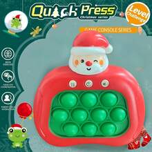 Quick Push Decompression Game Glow Decompression Toys Electric Popular Bubble Game Controller Handheld Puzzle Game Sensory Toys Children's Christmas - Đỏ - Xem 1