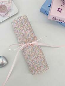 1pc/Set Ditsy Floral Portable Cute Makeup Brush Holder Bag, Eyebrow Pencil Holder Bag, Lipstick Holder Bag, Large Capacity Cosmetic Bag, Skincare Products Organizer Bag, Multi-Functional Storage Bag For Makeup Brushes, Eyebrow Pencils, Lipsticks, Lip Balms, Nail Polish, Cosmetics, Jewelry, Small Items, Bridesmaid Gift, Birthday Gift, Gift For Friends, Valentine's Day Gift, Travel Essential, Cruise Essential, Commute Essential - Multicolor - View 17