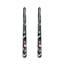 2pcs Christmas Long Candle, Christmas Tree, Santa Claus, Snowman Print Colour Candle, Christmas Creative Dining Table Atmosphere Decoration , Perfect For Christmas Party Decorations, Atmosphere Desktop Decoration, Christmas Gifts (No Electricity Required)