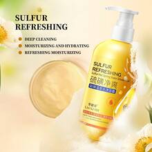 1 Bottle 300ml Sulfur Thermal Spring Water Body Wash, Moisturizing, Oil-Control, Anti-Itch, Whitening, Deep Cleansing, Leaving Skin Clean, Soft, Fresh And Long-Lasting Fragrance, Dust Mite Removal, Suitable For Whole Family