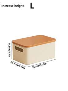 Hộp đựng đồ để bàn 1 cái/2 cái/3 cái/5 cái, Đồ lặt vặt, Đồ chơi, Đồ ăn nhẹ, Giỏ đựng đồ có nắp, Hộp đựng đồ dung tích lớn, Hộp đựng đồ hình chữ nhật bằng nhựa - Nhiều màu - Xem 14