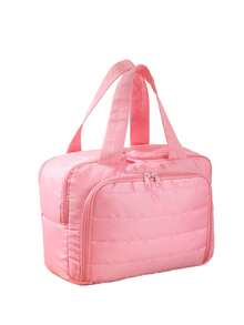 大容量轻便收纳包，多口袋女士化妆包，多功能旅行包，拉链封口，适合旅行和度假 - 黑色 - 查看 15