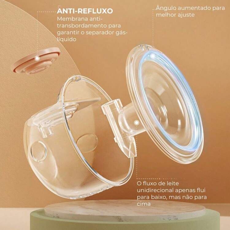 Bomba de tira leite,Bomba Elétrica Portátil Para Leite Materno Recarregável Coletor de leite materno - Bege - Visão 8