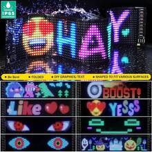 Paquete Luces LED Suaves para Automóviles | Pantalla Matriz de Píxeles + Ojos de Diablo | Publicidad Desplazante Multilingüe | Diseño Sin Batería(Fácil Instalación) - 12 * 59,5 cm - Ver 5