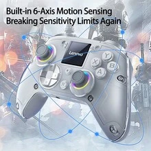 Lenovo X01體電競手柄 雙震動馬達+六軸陀螺儀 可拆卸磁吸面蓋 人體工學磨砂握把 內置六軸體感 紅色 - 紅色 - 查看 6