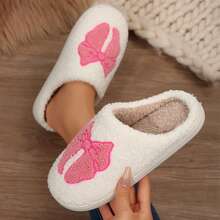 Slippers For Women Holiday Indoor Bedroom Fluffy Warm Slipper Winter Soft Cozy Home Non-Slip Soft Plush Slip-On House Shoes - Pink - View 4