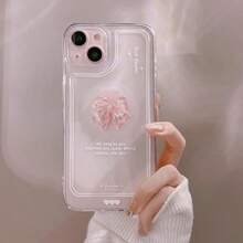 POwnest Compatible For IPhone 7 IPhone 8 IPhone SE Cute 3D Pink Bowknot Slim Clear Aesthetic Design Women Teen Girls Camera Lens Protection Phone Cases Cover8005 - 粉紅色蝴蝶結 - 查看 6