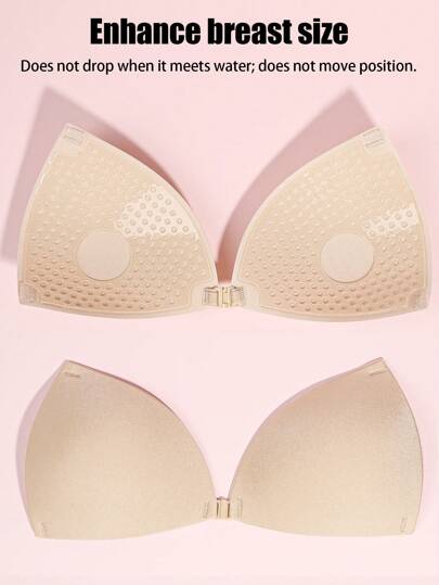 Women's Reusable Black/Colorful Self-Adhesive Bras, Fashion Camisole Style Triangle Cup Bras, Strapless Or Strappy, Silicone Breast Petals, Sexy Lingerie Accessories, Includes Detachable Clear Straps, Seamless Nude Underwear, Clasp Design, Suitable For Dresses, Parties, Weddings, Formal Or Casual Wear