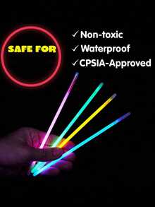 100/50/20/2pcs Party Glow Sticks, Glow Bracelets, Glow Necklaces, Neon Lights Suitable For Weddings And Parties Bright And Colorful Glow Sticks Colorful DIY Glow Sticks, Glow Bracelets, Party Decorations, Concert Supplies - Multicolor - View 2