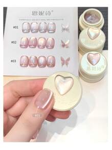 annies 5g夏季小仙粉猫眼胶指甲油2025新款流行陶瓷玻璃珠猫眼磁力美甲店DIY1件/3件 - 彩色 - 查看 2