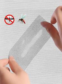 1 卷防水自粘窗纱修补胶带，宿舍门/窗帘防虫网片，强力粘性修补胶带，适用于破损纱窗，黑色