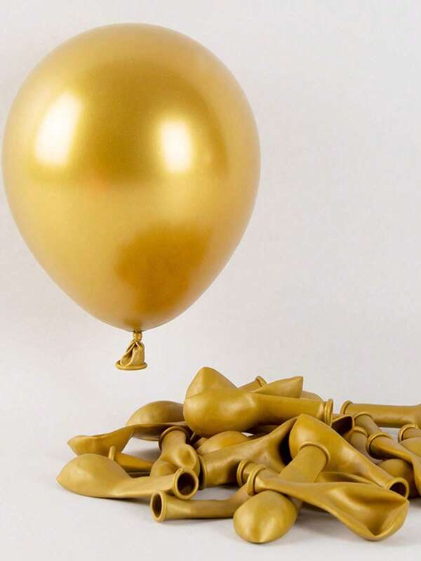20 قطعة بالون لاتكس ذهبي معدني مقاس 5 بوصة لحفلات الزفاف وأعياد الميلاد، ديكور بالونات كروم