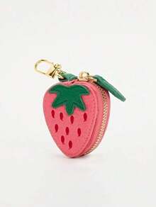 Strawberry Coin Purse Keychain Fruit Charm 2025 New Money Pouch Fit For Airtag