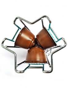 1 件咖啡胶囊架 - 电镀展示架和咖啡胶囊收纳架 - 办公室、厨房和咖啡厅柜台收纳架