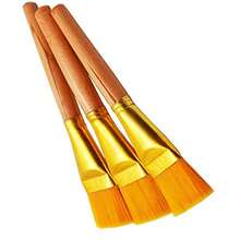 10Pcs Set Nylon Hair Wood Short Rod Big Oil Painting Brush Drawing Art Supplies