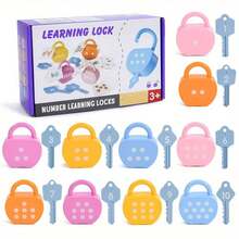 1/5/10pcs Apple Lock & Key Card Matching Toys, Children Educational Pairing Counting Math Toys, Family/School Learning Gifts - Multicolor - View 7