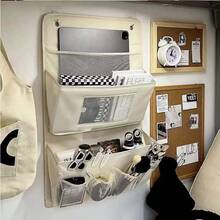 1pc Door Storage Hanging Bag For Sundries, Home Living Room Shoe Cabinet Storage, Multi-Functional Hanging Storage, Glasses Storage, Tissue Storage, Key Storage, Earphone Storage, Makeup Brush Storage, Hairpin Small Item Storage, Data Cable Storage, Wardrobe Underwear Clothing Storage Hanging Bag, - 彩色 - 查看 16