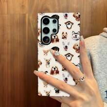 Cute Puppy Design 2-In-1 Double-Layer Mobile Phone Case, Enhanced Security, Compatible With Samsung Galaxy S25, S24, S23, S22, S21, S20 FE And Other A Series Models, Compatible Withi Phone 16 15 14 13 12 11 Pro Max And Other Models - Trộn màu 1 - Xem 2