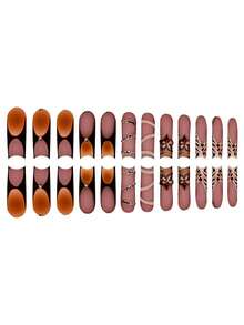 Long Press On Nails French Tip Fake Nails Square False Nails With Rhinestones Designs Ombre Glue On Nails Sparkly Artificial Nails Long Nail Press Ons Cute Stick On Nails For Women 24Pcs - Long Style-c5C45 - View 4