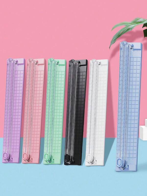 1pc A3/A4 Portable Paper Trimmer, Easy-To-Use Precision Cutting Tool For School, Home And Office - Durable Plastic Material
