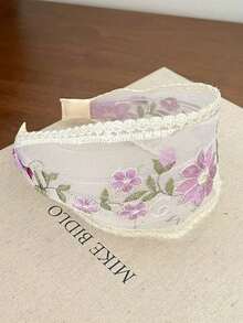 3pcs/1pc Women Elegant Versatile Embroidered Flower Headband, Suitable For Daily Use, Home, School, Beach, Work, Party, Holiday, Birthday, Back To School, New Year, Valentine's Day, Mother's Day, Wedding, Music Festival, Graduation, Hair Accessories, Hair Band, Hair Hoop, Hairband For Women, Autumn Outfits