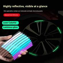 AD 炫彩反光贴 电动自行车摩托车轮毂警示贴 装饰车贴