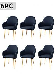 Waterproof Curved Back Chair Covers Modern With Armrest, Stretch Accent Dining Room Chairs Covers Slipcovers, Office Desk Chair Covers, Swivel Armchair Cover Protector For Vanity Living Room - Multicolor - View 21