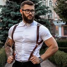 Men's Suspenders, Suitable For Short - Sleeve Shirts, Stylish And Personalized Straps, Create Stylish Men's Outfits. Suitable For Parties, Gatherings And Daily Use, Also Ideal As A Birthday Gift For Friends And Family. - Lạc đà - Xem 13